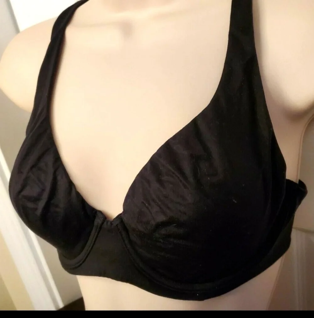 NWT Victoria's Secret Body by Victoria Unlined Demi Bra 32DD Solid Black - Picture 5 of 16
